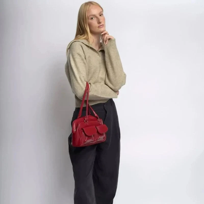 Sac bandoulière à longue sangle avec poche latérale et fermeture éclair