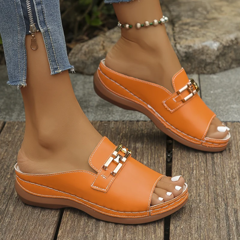 Sandales compensées femme bout ouvert