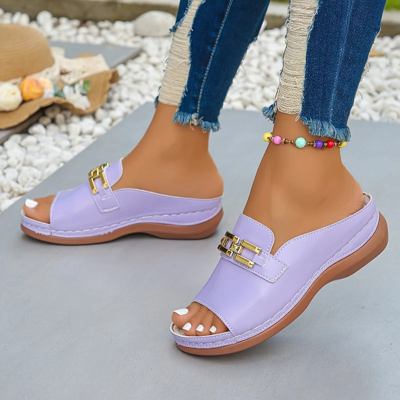Sandales compensées femme bout ouvert
