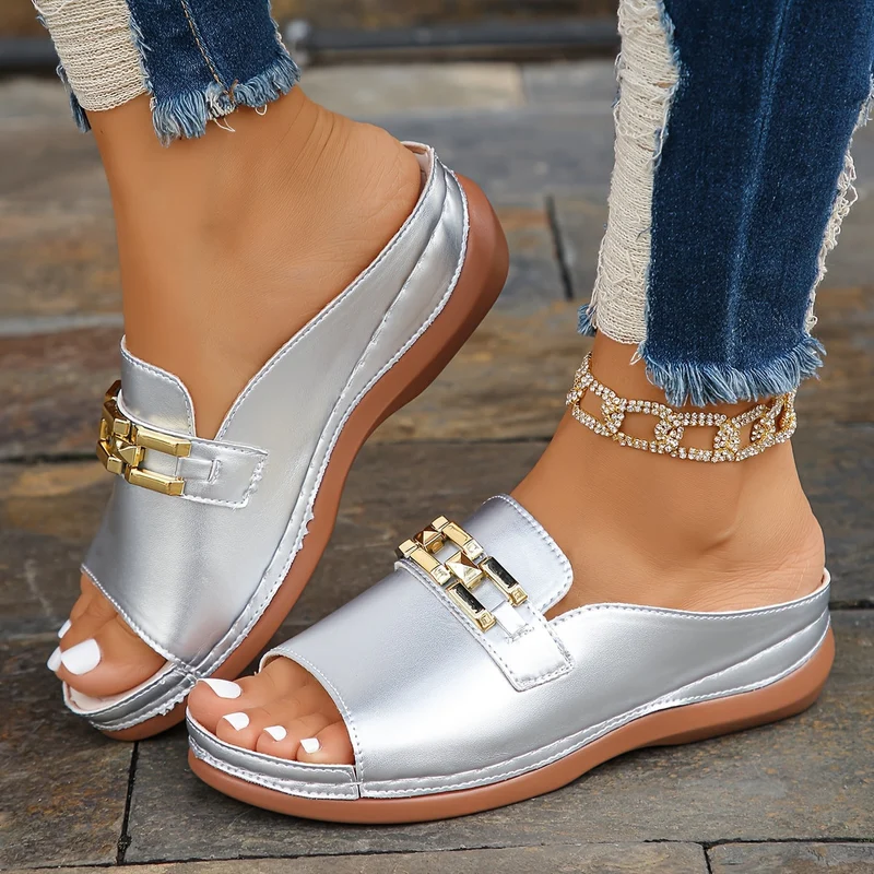 Sandales compensées femme bout ouvert