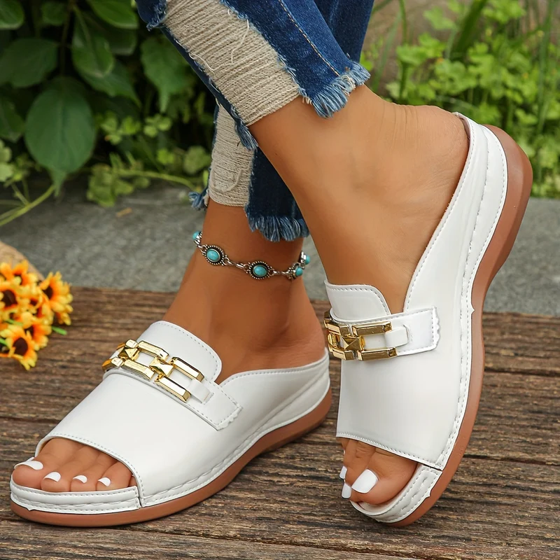 Sandales compensées femme bout ouvert