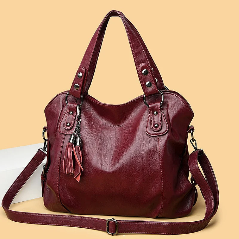 Sac à main femme multi-compartiments zippés + bandoulière réglable