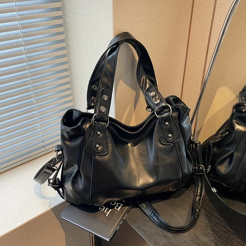 Sac à main femme multi-compartiments zippés + bandoulière réglable