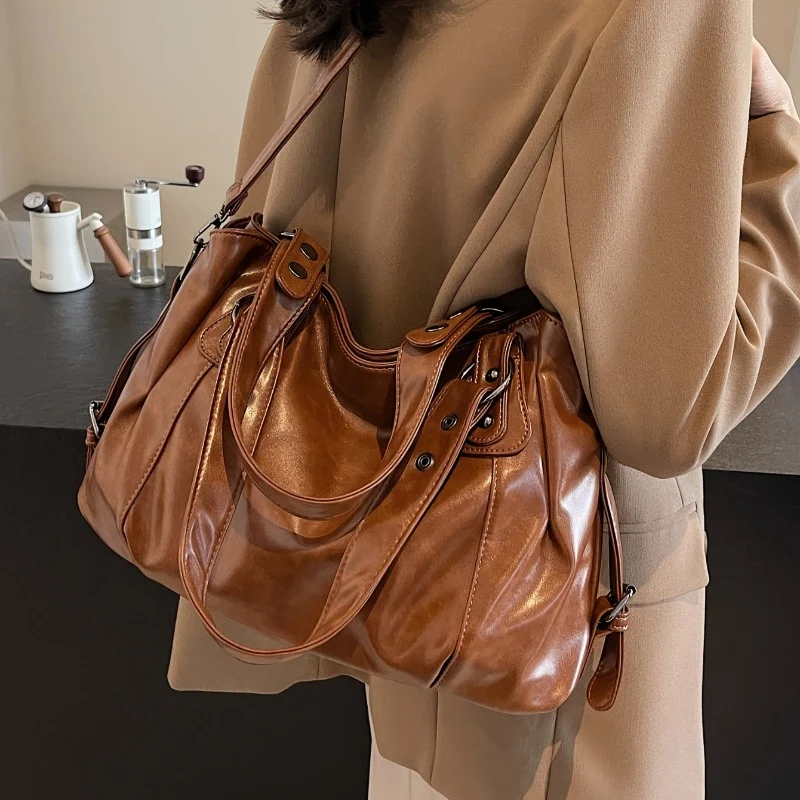 Sac à main femme multi-compartiments zippés + bandoulière réglable