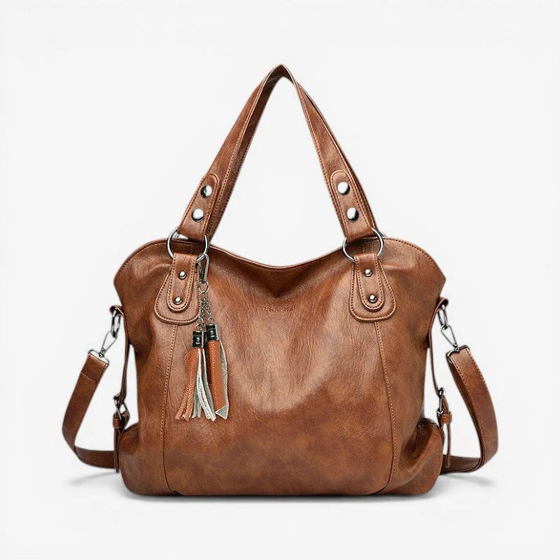 Sac à main femme multi-compartiments zippés + bandoulière réglable