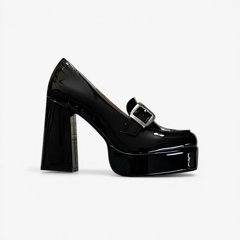 Chaussures à Talon Compensé avec Boucle