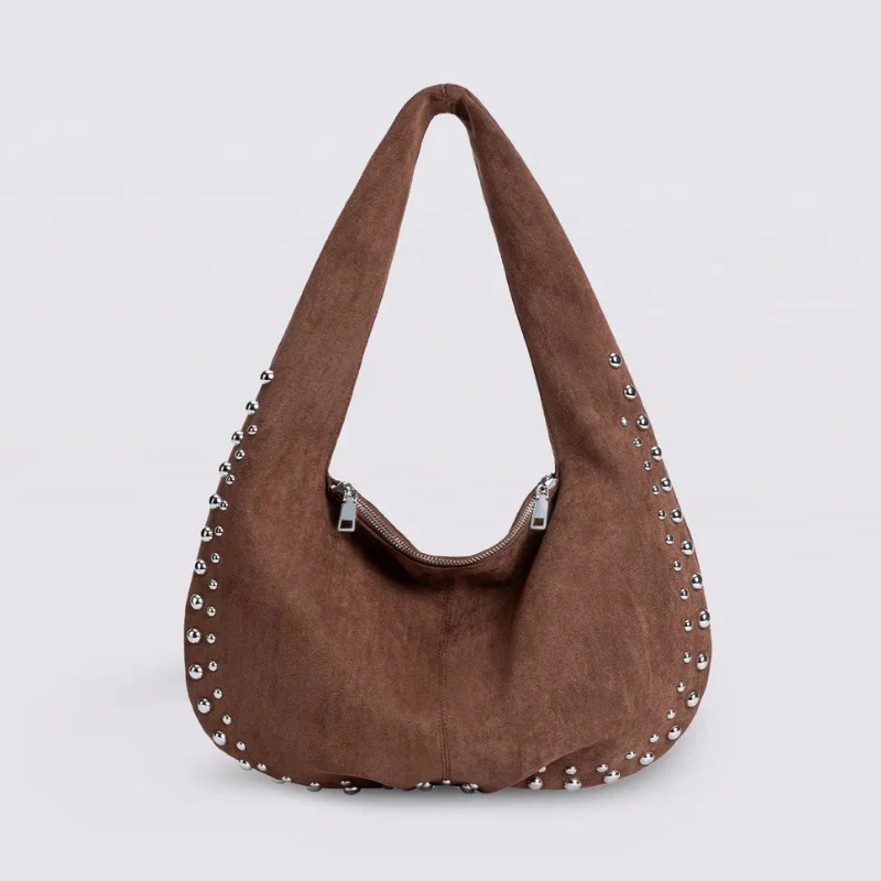 Sac à bandoulière femme avec détails rivets