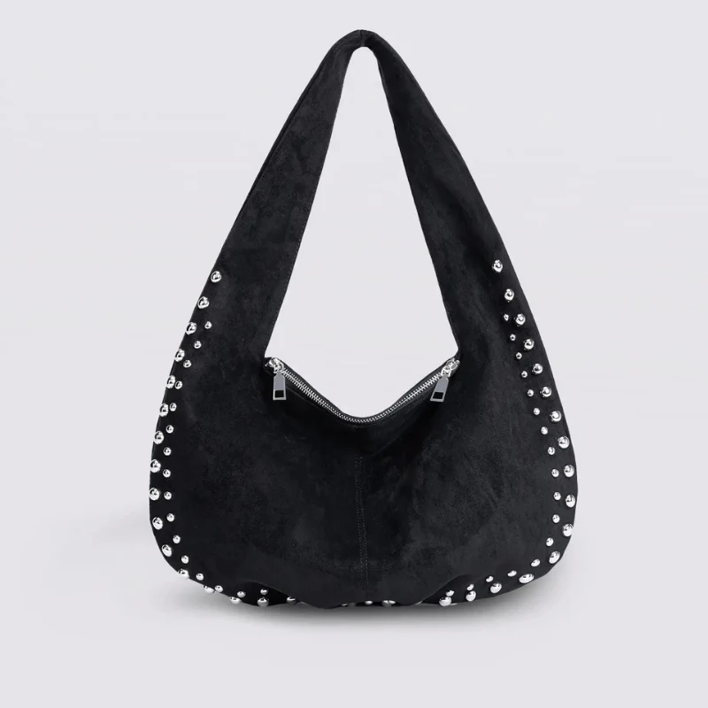 Sac à bandoulière femme avec détails rivets