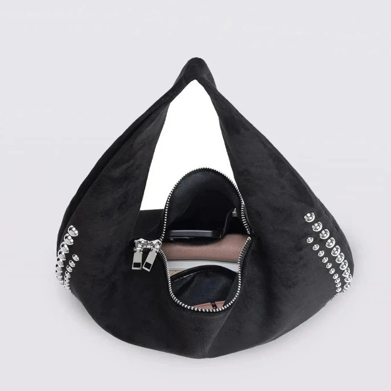 Sac à bandoulière femme avec détails rivets