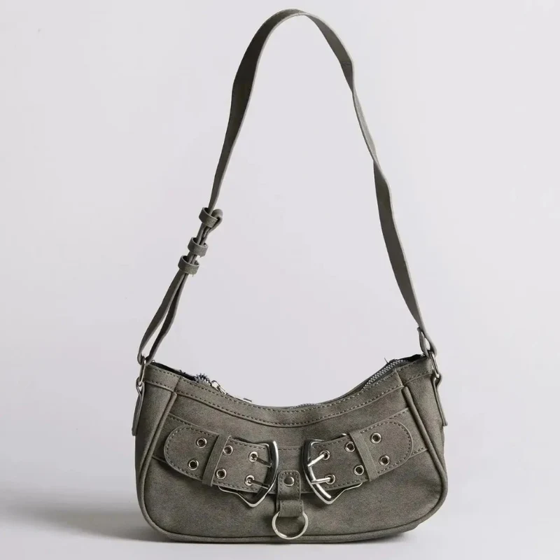 Sac à bandoulière femme avec boucle décorative