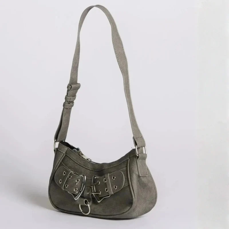 Sac à bandoulière femme avec boucle décorative