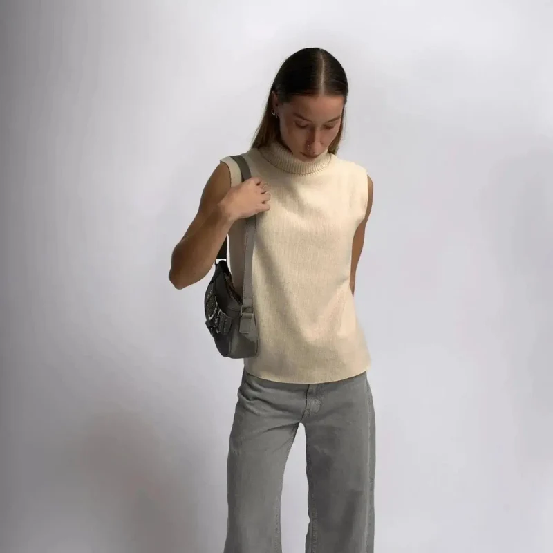 Sac à bandoulière femme avec boucle décorative