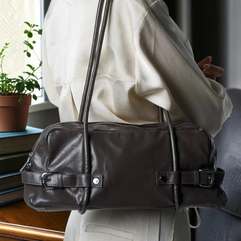 Sac bandoulière avec longue sangle et fermeture éclair