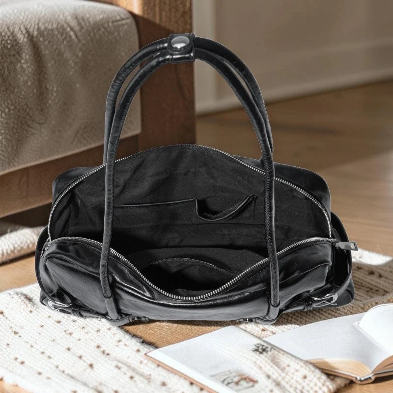 Sac bandoulière avec longue sangle et fermeture éclair