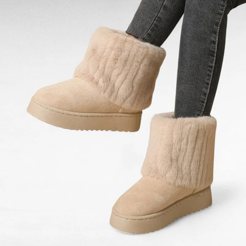 Bottines Élégantes avec Design Rayé et Semelles Antidérapantes