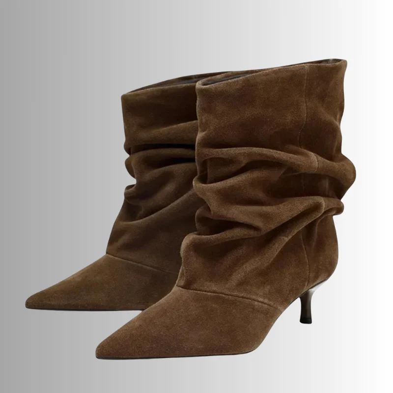 Bottines femme bout pointu talon bas