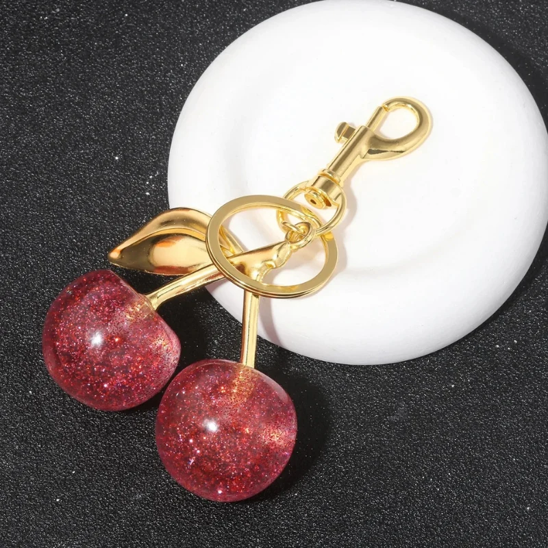 Porte-clés pendentif cerise