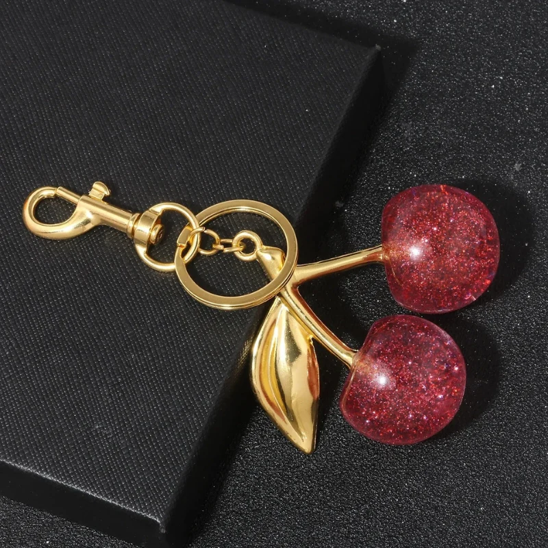 Porte-clés pendentif cerise