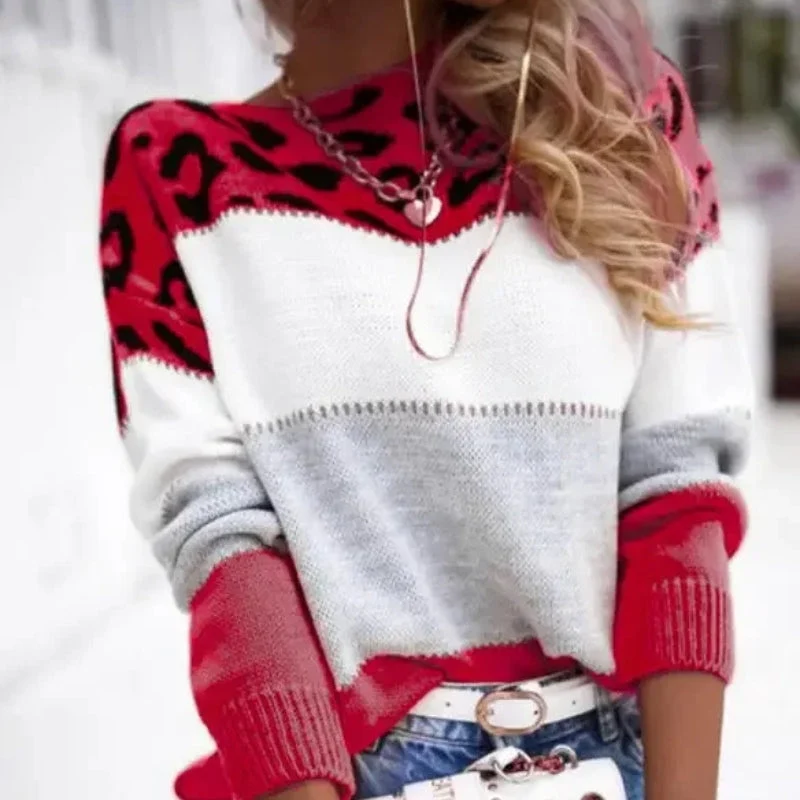 Pull oversize à col rond pour femme