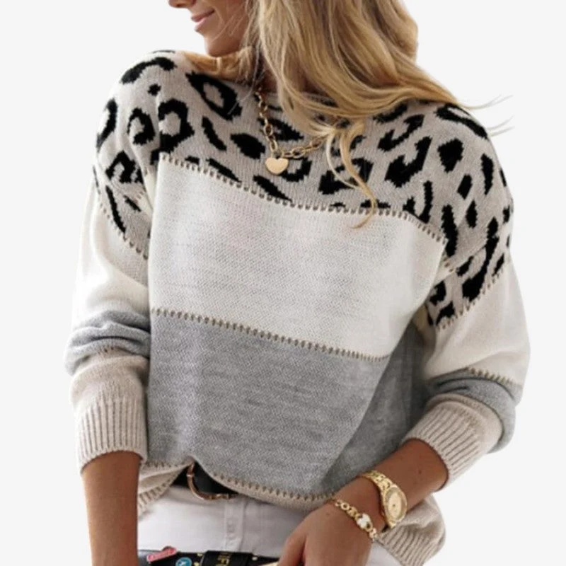 Pull oversize à col rond pour femme