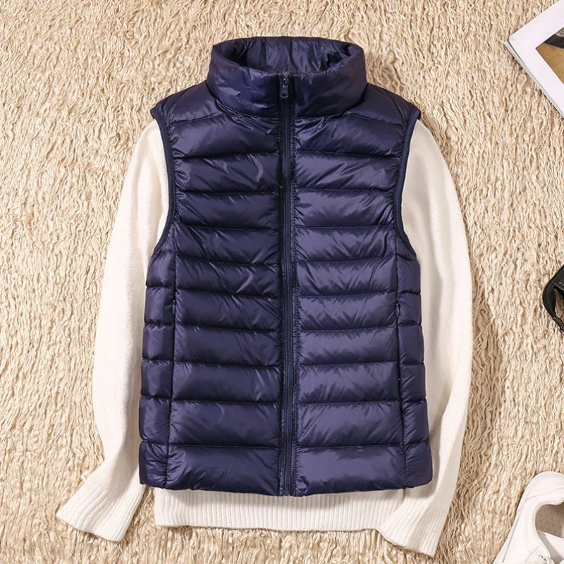 Veste sans manches femme zippée col montant