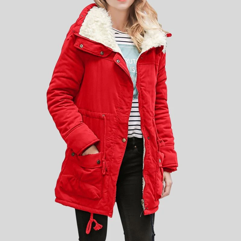 Veste à Manches Longues avec Poches Frontales et Fermeture Boutonnée