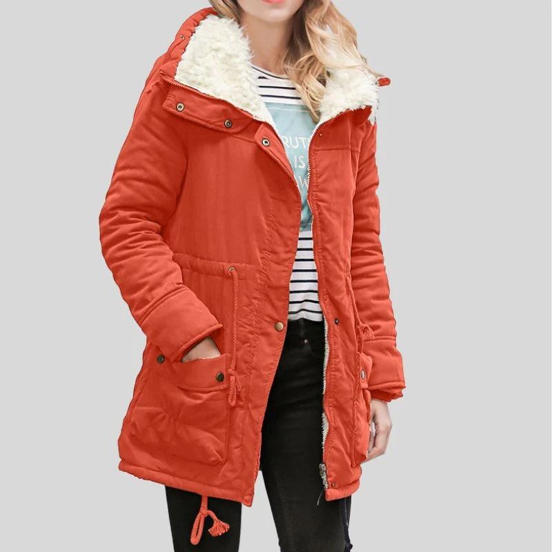Veste à Manches Longues avec Poches Frontales et Fermeture Boutonnée