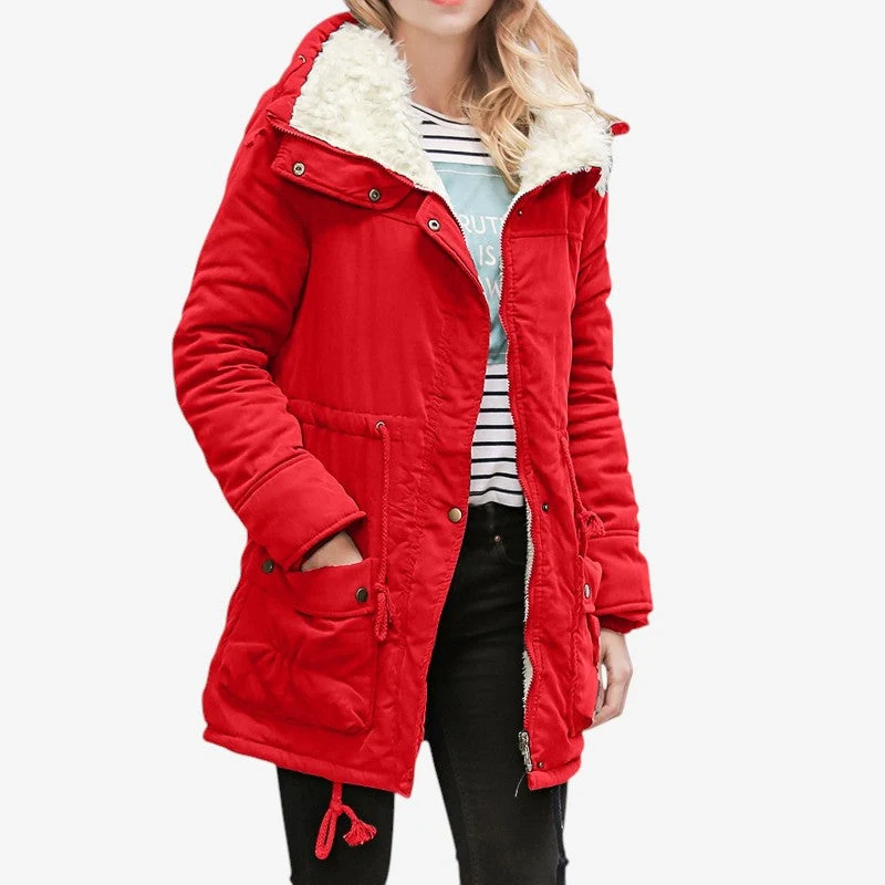 Veste à Manches Longues avec Poches Frontales et Fermeture Boutonnée