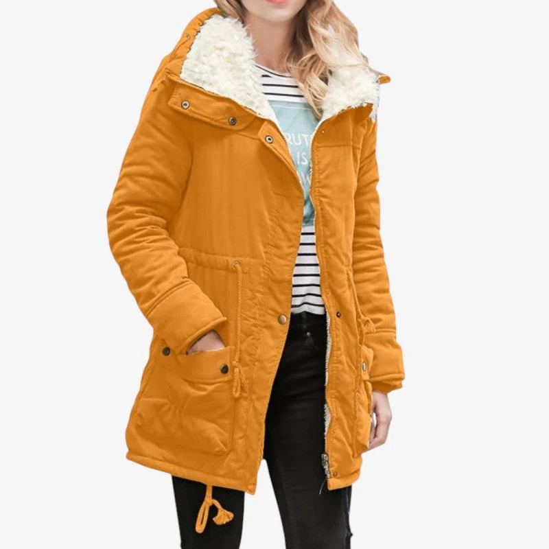 Veste à Manches Longues avec Poches Frontales et Fermeture Boutonnée