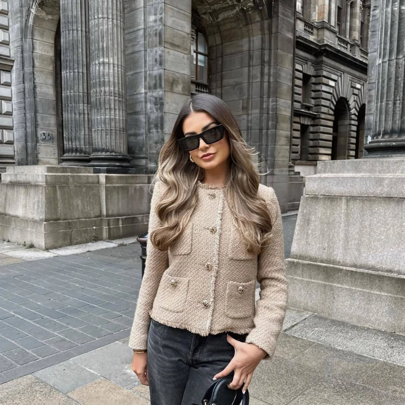 Veste courte femme manches longues