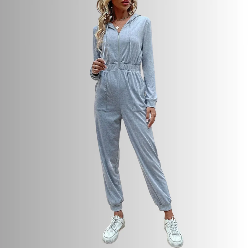 Combinaison femme manches longues zippée