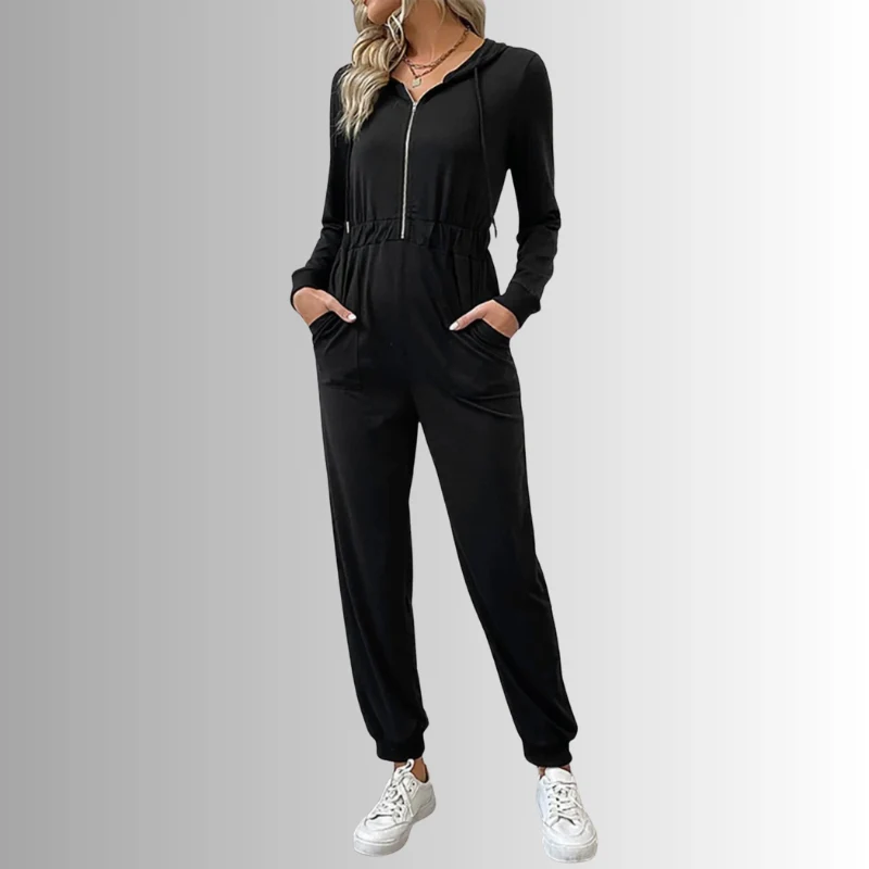 Combinaison femme manches longues zippée
