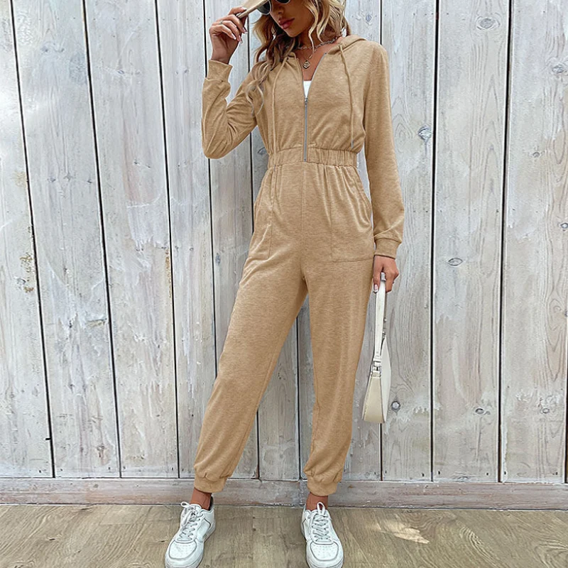 Combinaison femme manches longues zippée