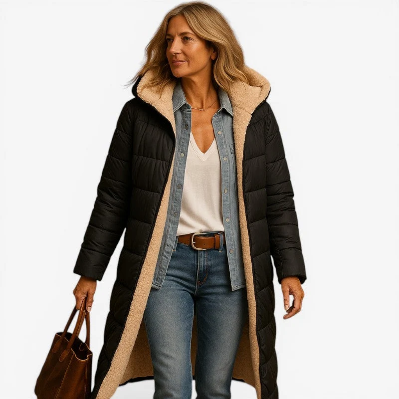 Manteau à Manches Longues avec Coupe Moderne et Col à Revers