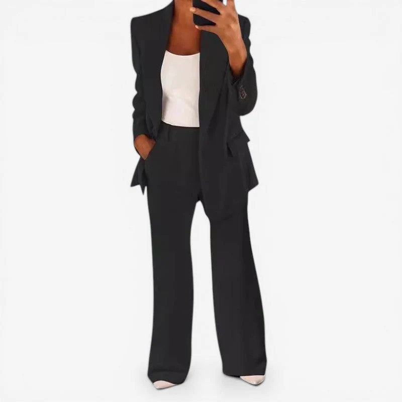 Ensemble tailleur femme blazer 1 bouton + pantalon