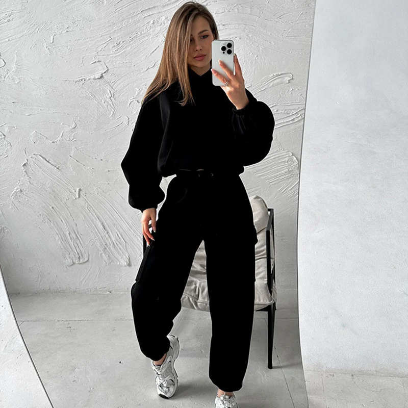 Survêtement femme hoodie manches longues + pantalon