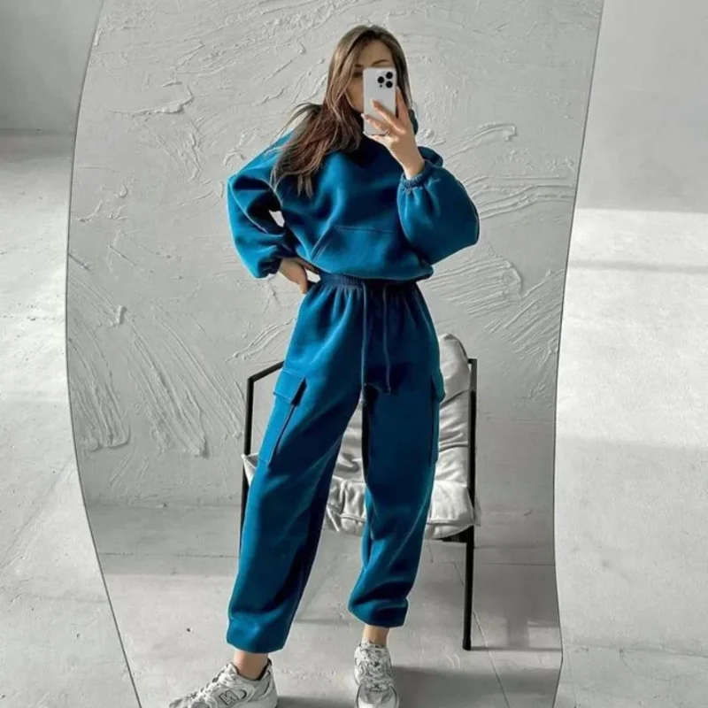 Survêtement femme hoodie manches longues + pantalon