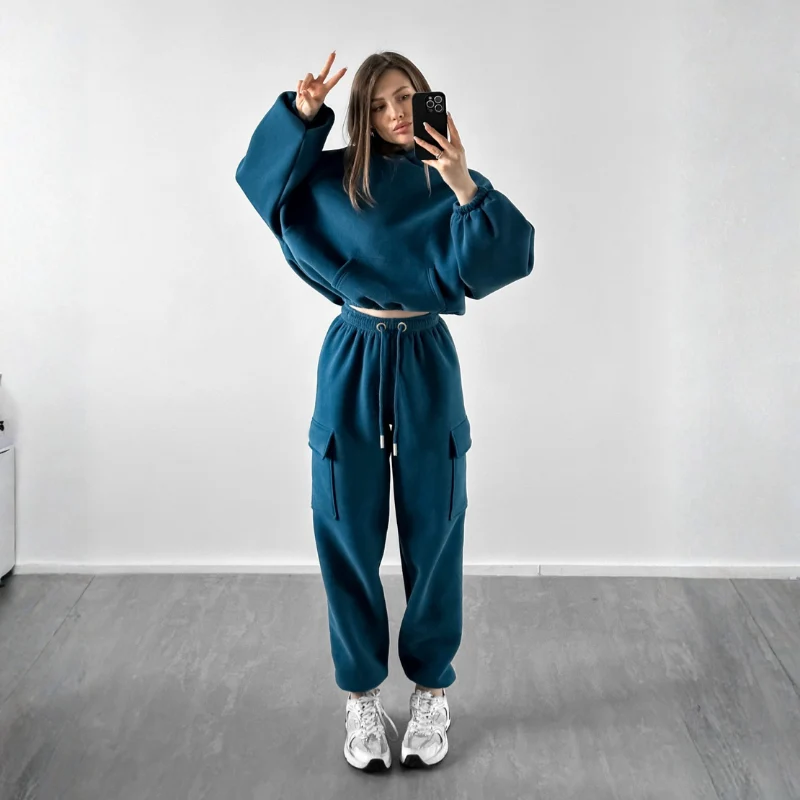 Survêtement femme hoodie manches longues + pantalon