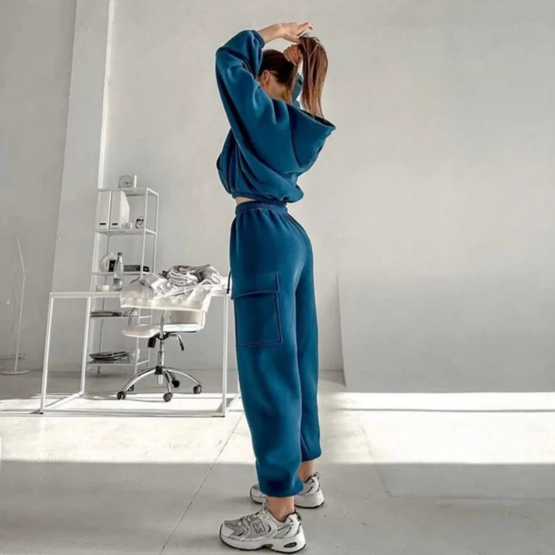 Survêtement femme hoodie manches longues + pantalon