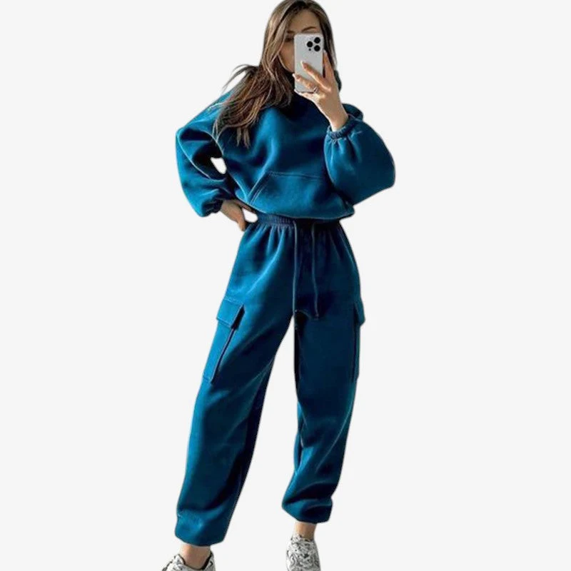 Survêtement femme hoodie manches longues + pantalon