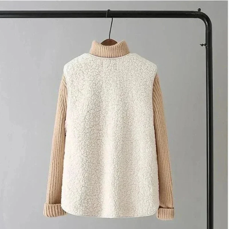 Gilet Sans Manches Boutonné avec Poches