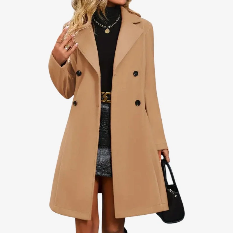 Manteau ceinturé femme manches longues