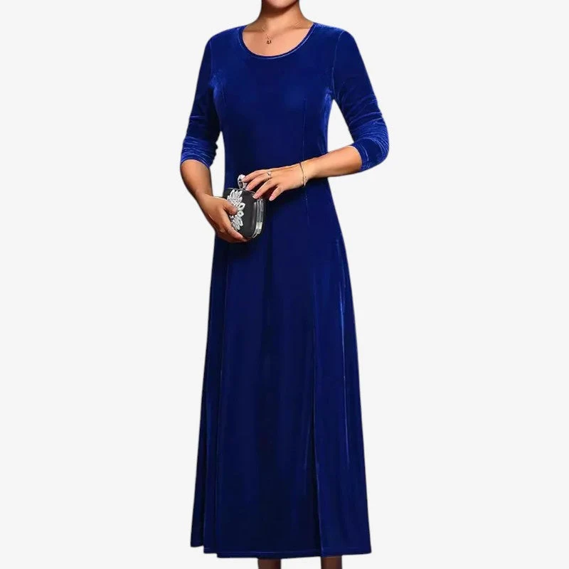 Robe femme manches longues col rond