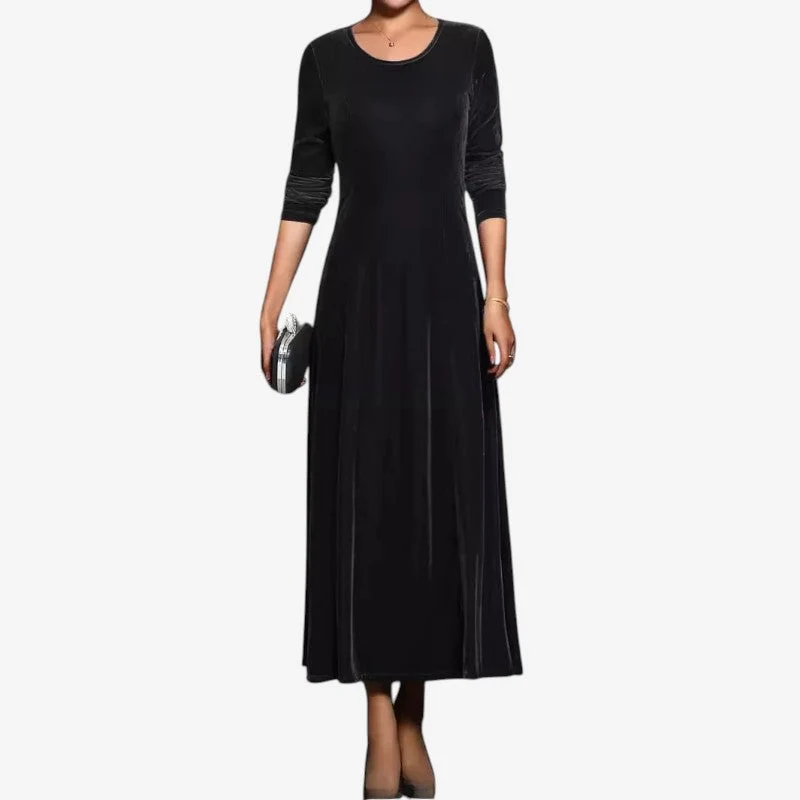Robe femme manches longues col rond