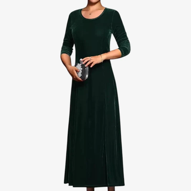 Robe femme manches longues col rond