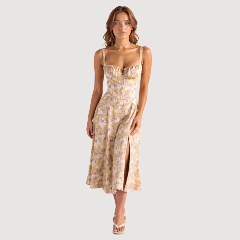 Robe midi femme sans manches