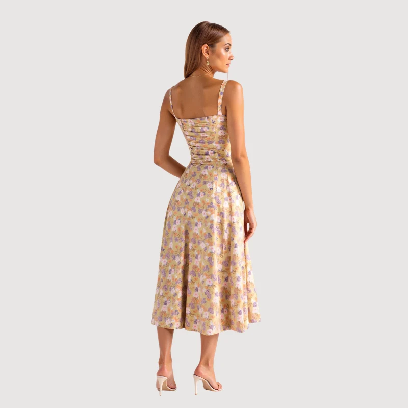 Robe midi femme sans manches