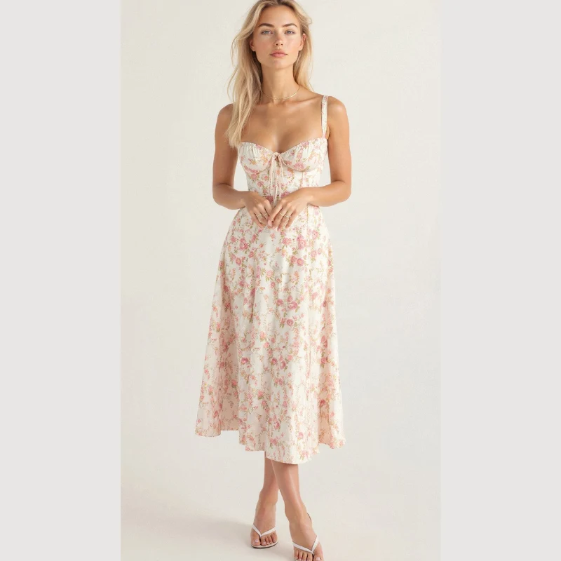 Robe midi femme sans manches