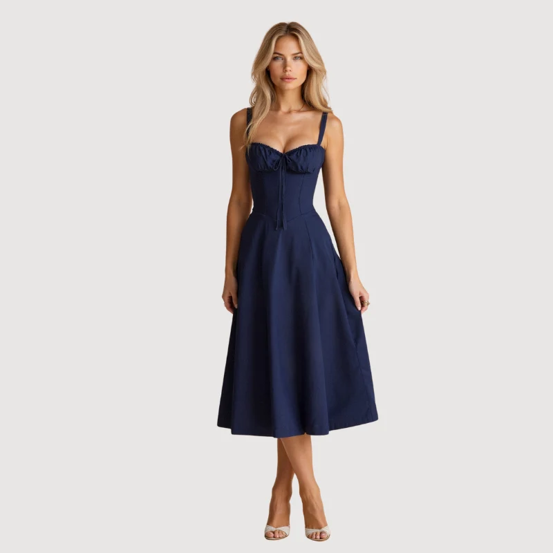 Robe midi femme sans manches