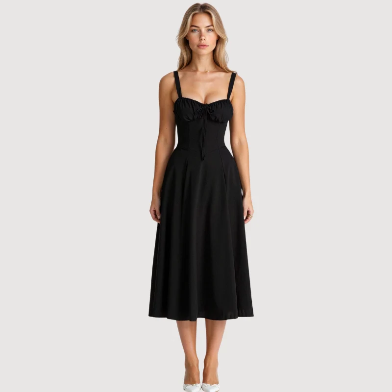 Robe midi femme sans manches